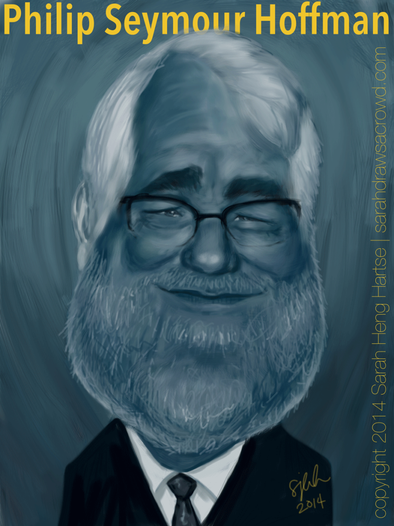 Actor Philip Seymour Hoffman celebrity caricature