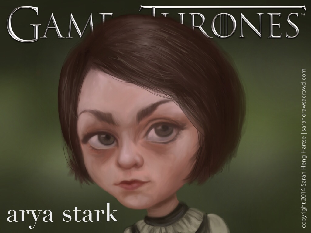 Game of Thrones Arya Stark, played by British actress Maisie Williams