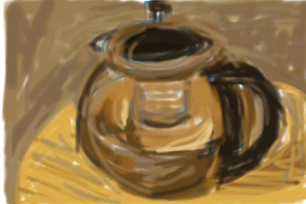 Finger Sketching - 20 minute teapot on iPod touch