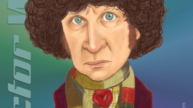 Celebrity Caricature: Tom Baker as the Fourth Doctor Who