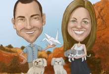 Commissioned caricature: Kevin & Jennifer Box - Outside The Box Studio