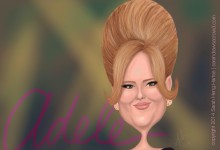 British soul singer Adele - celebrity caricature