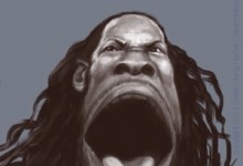 Celebrity caricature: Seattle Seahawks Richard Sherman