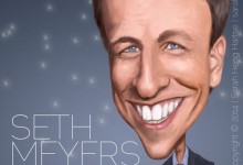 Celebrity caricature Seth Meyers Late Night NBC SNL