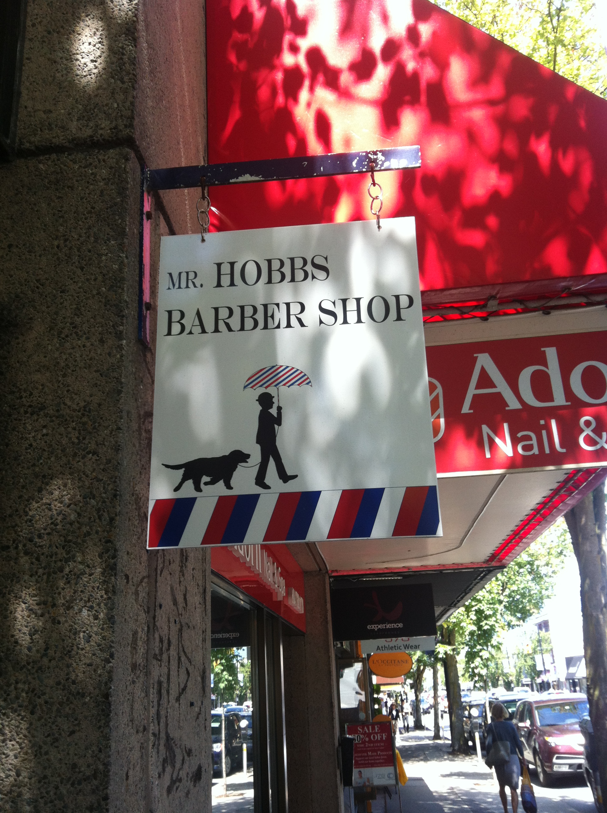 Mr. Hobbs sign outside